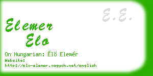 elemer elo business card